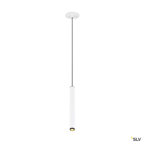 SLV 1009061 GRIP! S, Pendelleuchte, PHASE, Pendellänge 200 cm, 3000 K, 29°, weiß / schwarz