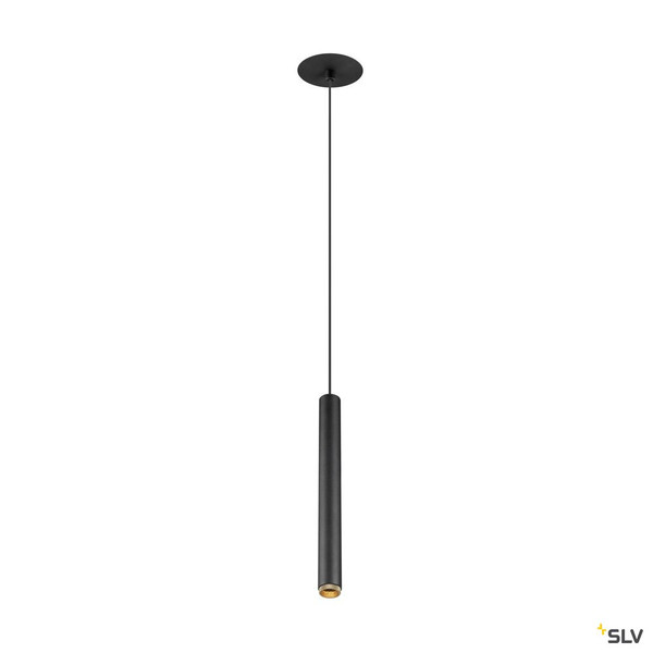 SLV 1009062 GRIP! S, Pendelleuchte, PHASE, Pendellänge 200 cm, 2700 K, 29°, schwarz / gold