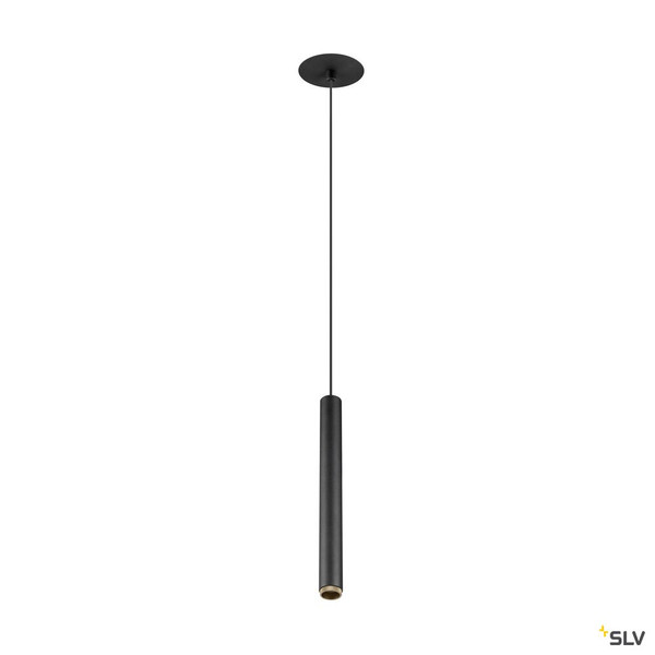 SLV 1009062 GRIP! S, Pendelleuchte, PHASE, Pendellänge 200 cm, 2700 K, 29°, schwarz / gold