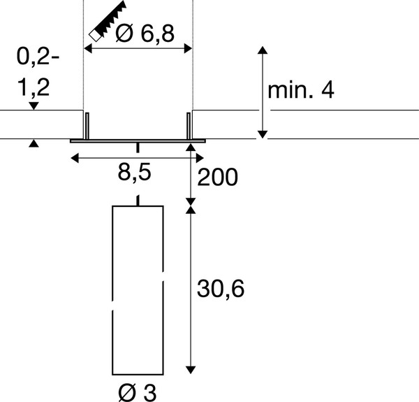 SLV 1009062 GRIP! S, Pendelleuchte, PHASE, Pendellänge 200 cm, 2700 K, 29°, schwarz / gold