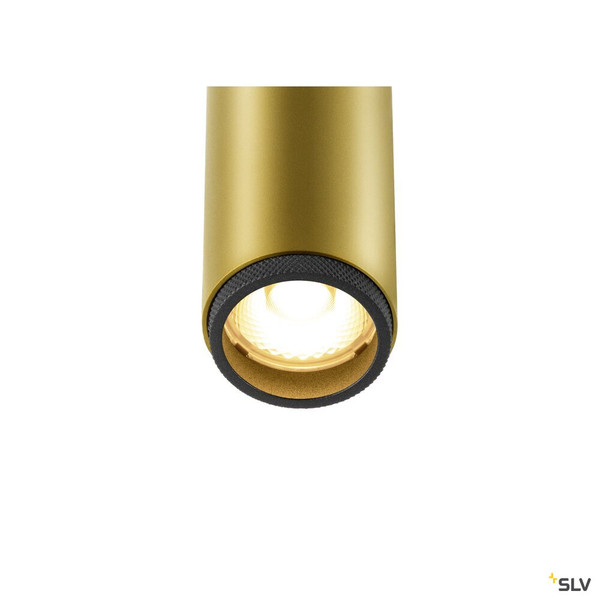 SLV 1009066 GRIP! S, Pendelleuchte, PHASE, Pendellänge 200 cm, 2700 K, 29°, gold / schwarz