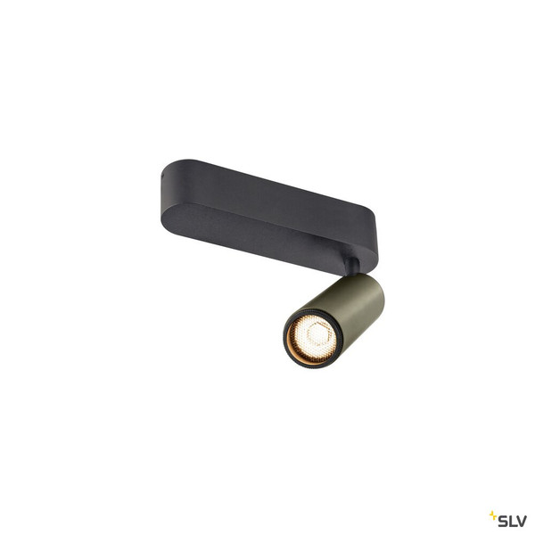 SLV 1009072 GRIP! M, Deckenaufbauleuchte, single, PHASE, 2700 K, 14 W, 42°, bronze / schwarz