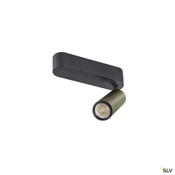 SLV 1009073 GRIP! M, Deckenaufbauleuchte, single, PHASE, 3000 K, 14 W, 42°, bronze / schwarz