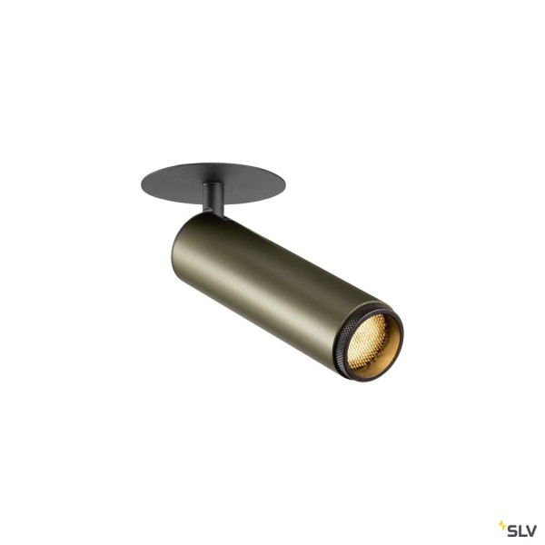 SLV 1009088 GRIP! M, Deckeneinbauleuchte, PHASE, 2700 K, 42°, IP20, zylindrisch, bronze / schwarz