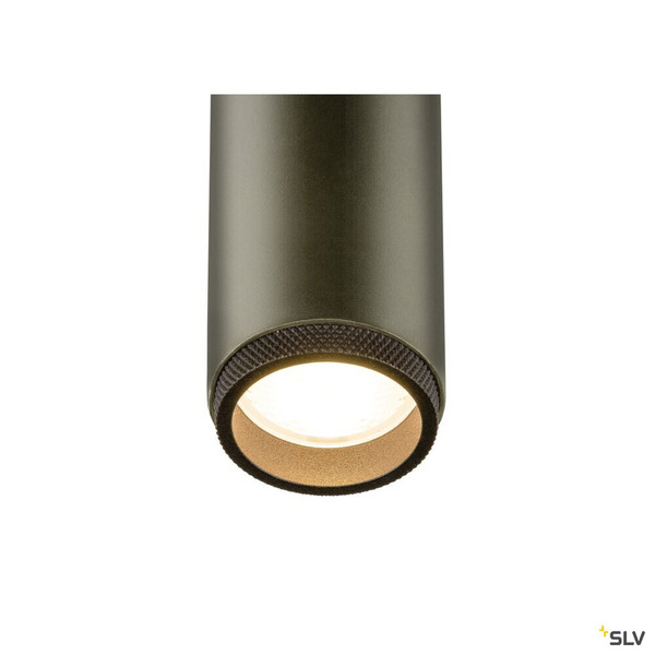 SLV 1009088 GRIP! M, Deckeneinbauleuchte, PHASE, 2700 K, 42°, IP20, zylindrisch, bronze / schwarz