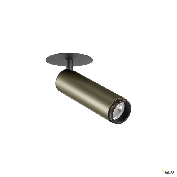 SLV 1009089 GRIP! M, Deckeneinbauleuchte, PHASE, 3000 K, 42°, IP20, zylindrisch, bronze / schwarz