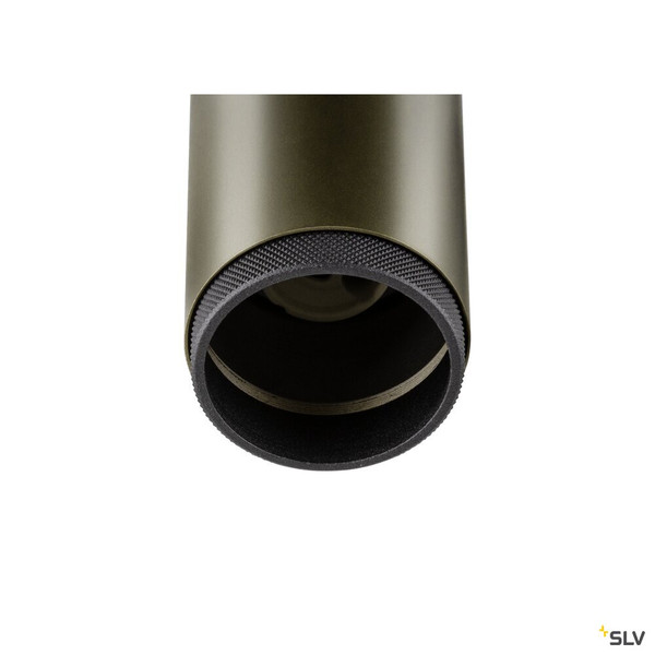 SLV 1009094 GRIP! L, SPOT CL, single, QPAR51, Deckenaufbauleuchte, zylindrisch, 1 x max. 6 Watt, bronze / schwarz