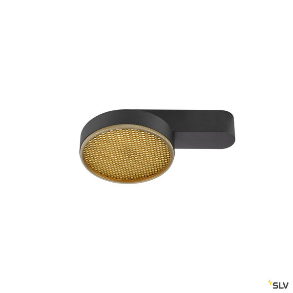 SLV 1009100 GRIP! FLAT, Deckenaufbauleuchte, PHASE, 2700/3000 K, 15 W, schwarz / schwarz