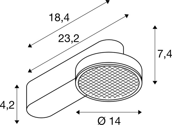 SLV 1009100 GRIP! FLAT, Deckenaufbauleuchte, PHASE, 2700/3000 K, 15 W, schwarz / schwarz