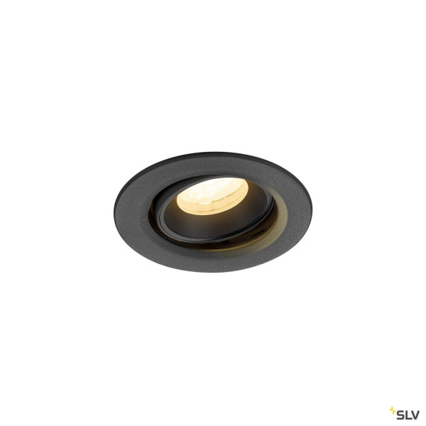SLV 1009346 NUMINOS® MOVE XS, Deckeneinbauleuchte, 3000 K, 40°, IP20, rund, schwarz
