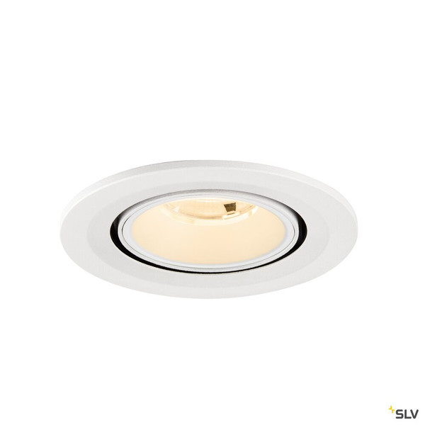 SLV 1009389 NUMINOS® GIMBLE S, Deckeneinbauleuchte, 2700 K, 20°, IP20, rund, weiß