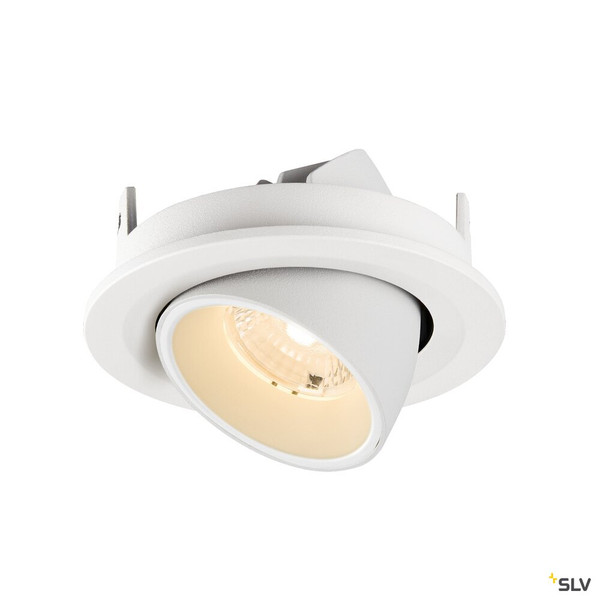 SLV 1009392 NUMINOS® GIMBLE S, Deckeneinbauleuchte, 2700 K, 40°, IP20, rund, weiß