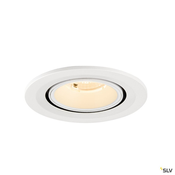 SLV 1009392 NUMINOS® GIMBLE S, Deckeneinbauleuchte, 2700 K, 40°, IP20, rund, weiß