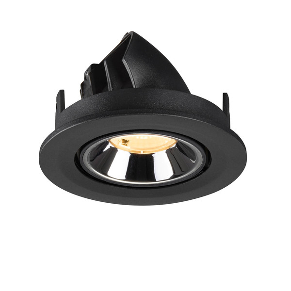 SLV 1009402 NUMINOS GIMBLE S, Deckeneinbauleuchte schwarz/chrom 3000K 40°