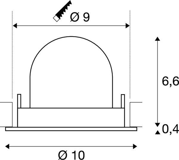 SLV 1009407 NUMINOS® GIMBLE S, Deckeneinbauleuchte, 3000 K, 20°, IP20, rund, weiß
