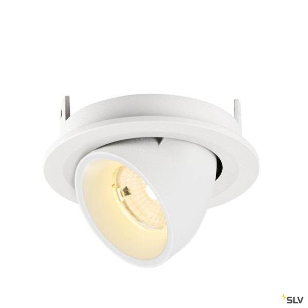 SLV 1009413 NUMINOS® GIMBLE S, Deckeneinbauleuchte, 3000 K, 55°, IP20, rund, weiß