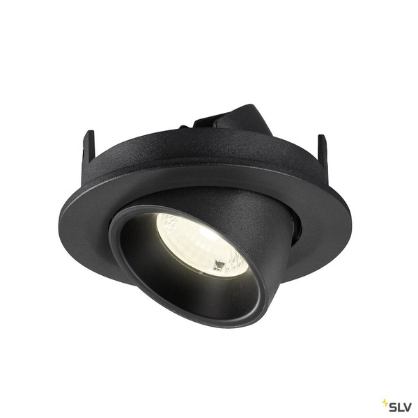 SLV 1009418 NUMINOS® GIMBLE S, Deckeneinbauleuchte, 4000 K, 40°, IP20, rund, schwarz