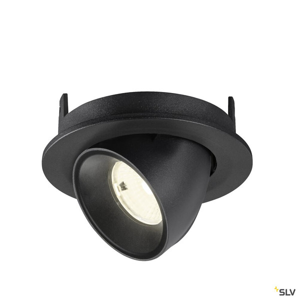 SLV 1009421 NUMINOS® GIMBLE S, Deckeneinbauleuchte, 4000 K, 55°, IP20, rund, schwarz