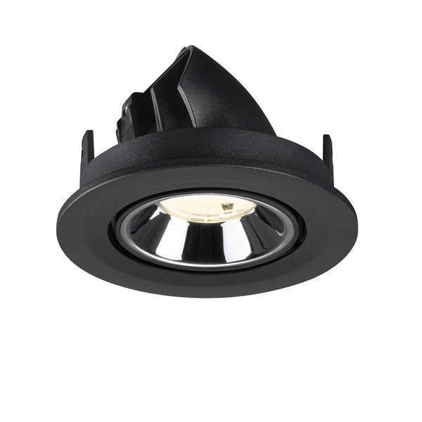 SLV 1009423 NUMINOS GIMBLE S, Deckeneinbauleuchte schwarz/chrom 4000K 55°