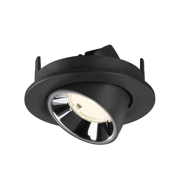 SLV 1009423 NUMINOS GIMBLE S, Deckeneinbauleuchte schwarz/chrom 4000K 55°