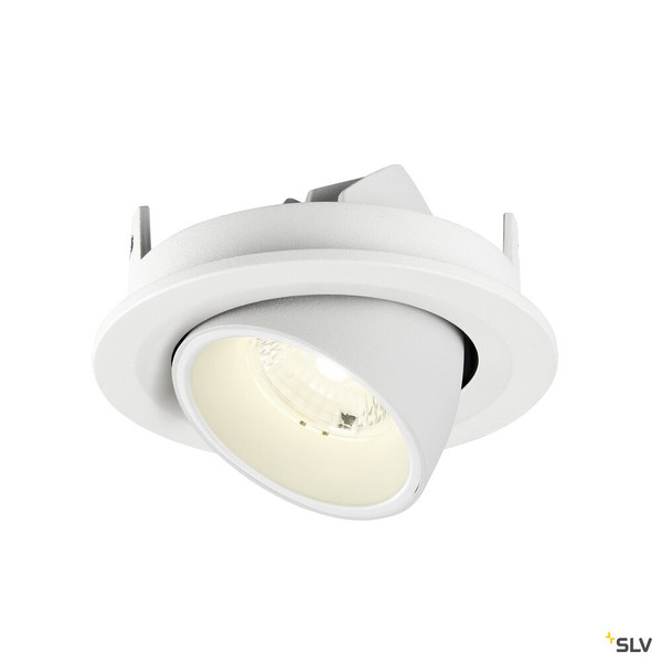 SLV 1009428 NUMINOS® GIMBLE S, Deckeneinbauleuchte, 4000 K, 40°, IP20, rund, weiß