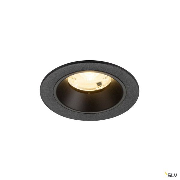 SLV 1009451 NUMINOS® S, Deckeneinbauleuchte, 3000 K, 20°, IP20, rund, schwarz