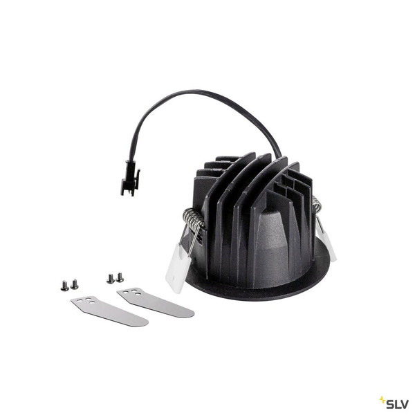 SLV 1009451 NUMINOS® S, Deckeneinbauleuchte, 3000 K, 20°, IP20, rund, schwarz