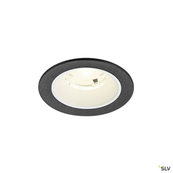 SLV 1009470 NUMINOS® S, Deckeneinbauleuchte, 4000 K, 20°, IP20, rund, schwarz / weiß