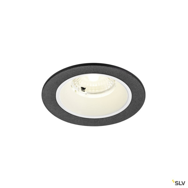 SLV 1009473 NUMINOS® S, Deckeneinbauleuchte, 4000 K, 40°, IP20, rund, schwarz / weiß