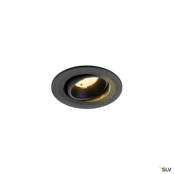 SLV 1009508 NUMINOS® MOVE S, Deckeneinbauleuchte, 3000 K, 40°, IP20, rund, schwarz