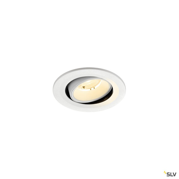 SLV 1009518 NUMINOS® MOVE S, Deckeneinbauleuchte, 3000 K, 40°, IP20, rund, weiß