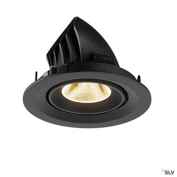 SLV 1009559 NUMINOS® GIMBLE M, Deckeneinbauleuchte,, 3000 K, 20°, schwarz