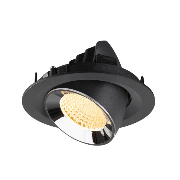 SLV 1009564 NUMINOS GIMBLE M, Deckeneinbauleuchte schwarz/chrom 3000K 40°