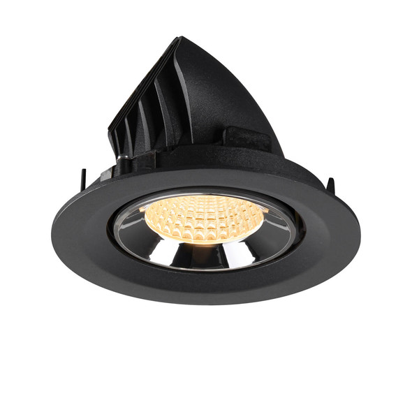 SLV 1009567 NUMINOS GIMBLE M, Deckeneinbauleuchte schwarz/chrom 3000K 55°