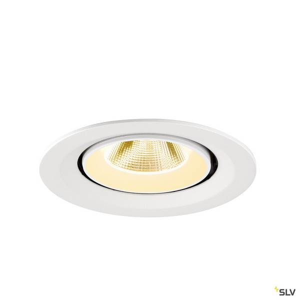 SLV 1009569 NUMINOS® GIMBLE M, Deckeneinbauleuchte,, 3000 K, 20°, weiß