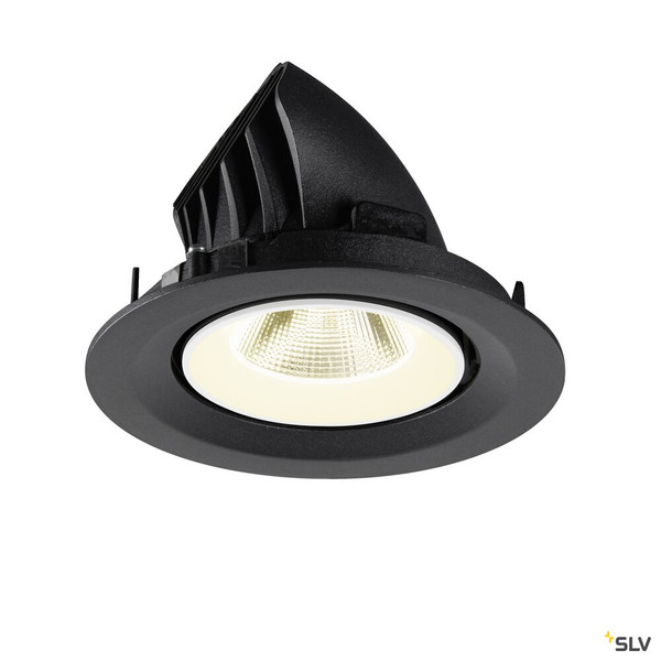 SLV 1009578 NUMINOS® GIMBLE M, Deckeneinbauleuchte,, 4000 K, 20°, schwarz / weiß