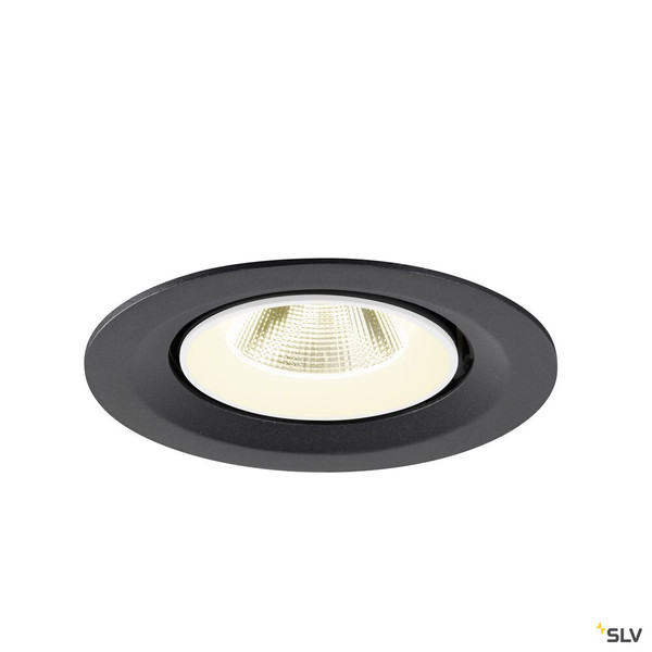 SLV 1009578 NUMINOS® GIMBLE M, Deckeneinbauleuchte,, 4000 K, 20°, schwarz / weiß