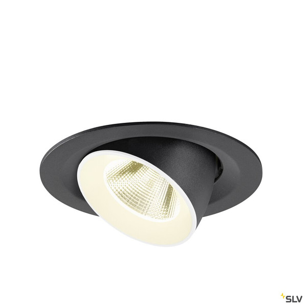 SLV 1009578 NUMINOS® GIMBLE M, Deckeneinbauleuchte,, 4000 K, 20°, schwarz / weiß