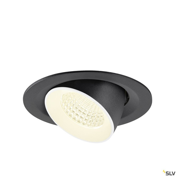 SLV 1009584 NUMINOS® GIMBLE M, Deckeneinbauleuchte,, 4000 K, 55°, schwarz / weiß