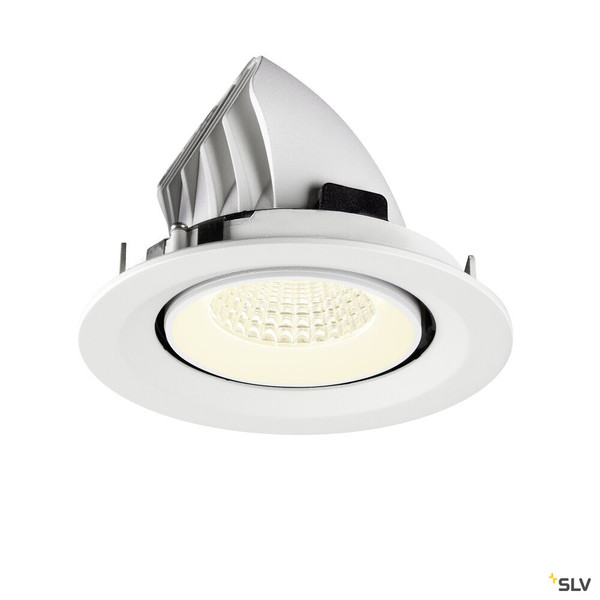 SLV 1009593 NUMINOS® GIMBLE M, Deckeneinbauleuchte,, 4000 K, 55°, weiß