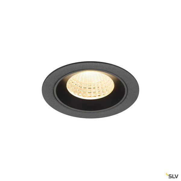 SLV 1009601 NUMINOS® M, Deckeneinbauleuchte, 2700 K, 55°, IP20, rund, schwarz