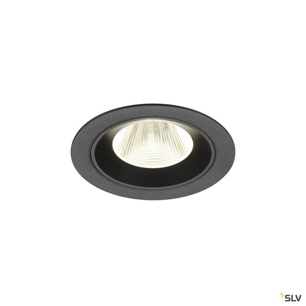 SLV 1009631 NUMINOS® M, Deckeneinbauleuchte, 4000 K, 20°, IP20, rund, schwarz
