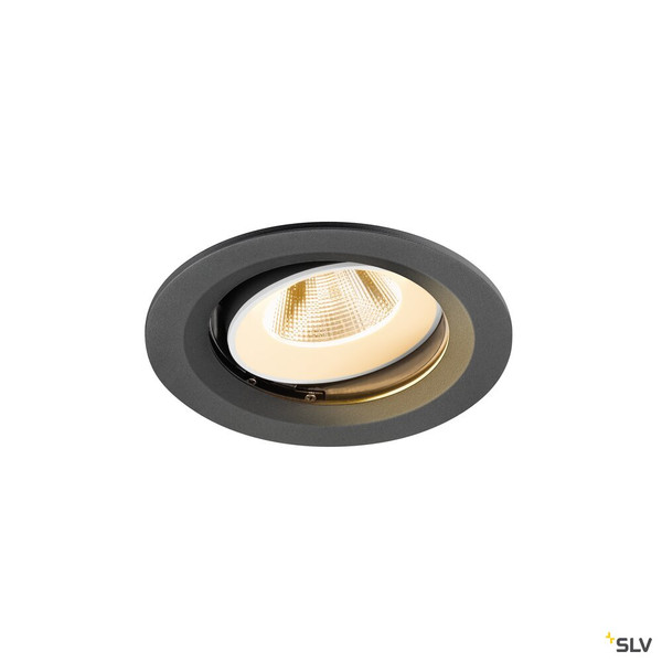 SLV 1009650 NUMINOS® MOVE M, Deckeneinbauleuchte, 2700 K, 20°, IP20, rund, schwarz / weiß