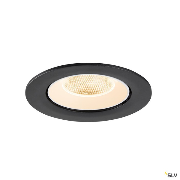 SLV 1009704 NUMINOS® GIMBLE L, Deckeneinbauleuchte, 2700 K, 20°, IP20, rund, schwarz / weiß