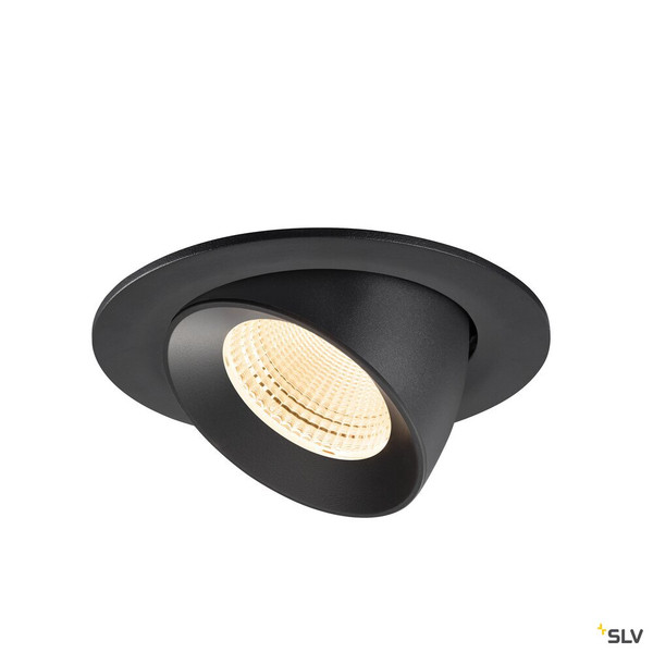 SLV 1009709 NUMINOS® GIMBLE L, Deckeneinbauleuchte, 2700 K, 55°, IP20, rund, schwarz
