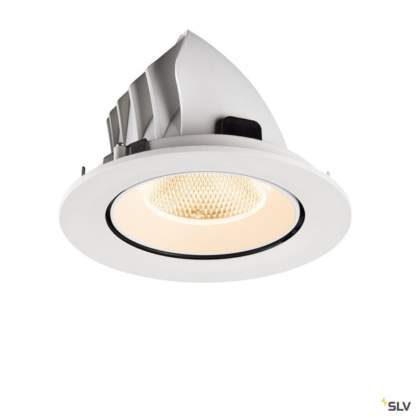 SLV 1009713 NUMINOS® GIMBLE L, Deckeneinbauleuchte, 2700 K, 20°, IP20, rund, weiß