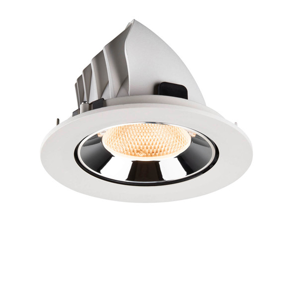 SLV 1009714 NUMINOS GIMBLE L, Deckeneinbauleuchte weiß/chrom 2700K 20°