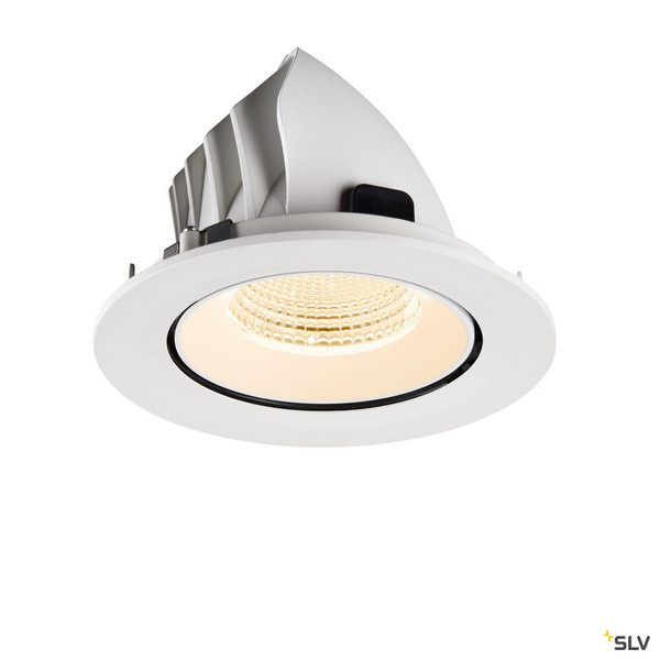 SLV 1009719 NUMINOS® GIMBLE L, Deckeneinbauleuchte, 2700 K, 55°, IP20, rund, weiß