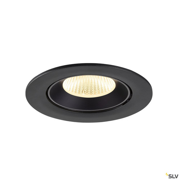 SLV 1009724 NUMINOS® GIMBLE L, Deckeneinbauleuchte, 3000 K, 40°, IP20, rund, schwarz