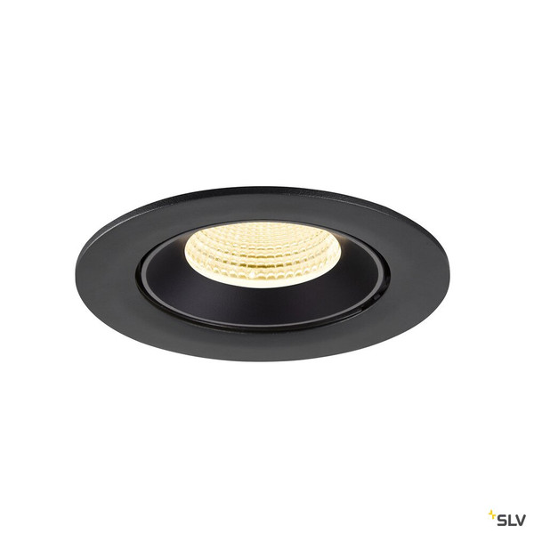 SLV 1009727 NUMINOS® GIMBLE L, Deckeneinbauleuchte, 3000 K, 55°, IP20, rund, schwarz